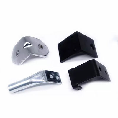 Black Powder Coating Custom Sheet Metal Fabricates Curved Stamping Metal Parts for ISO9001