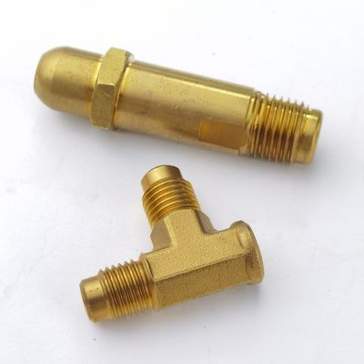 ASTM Standard CNC Machining Brass Connector Part with Tolerance /-0.005mm and Design