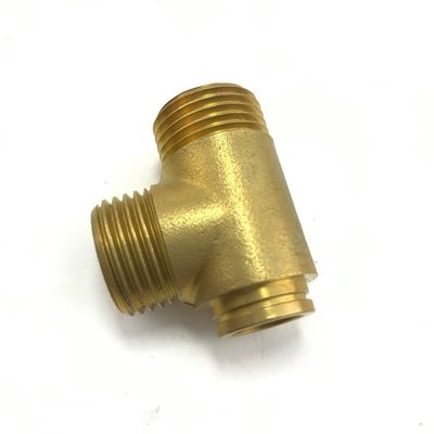 High Precision CNC Machining of Bronze Brass Tee Joint with Tolerance /-0.005mm at OEM