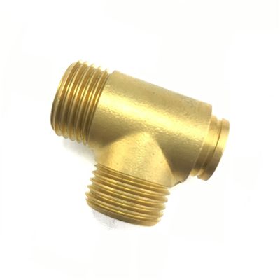 High Precision CNC Machining of Bronze Brass Tee Joint with Tolerance /-0.005mm at OEM