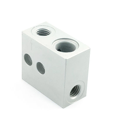 Precision CNC Machined Aluminum Hydraulic Manifold Block with Tolerance of /-0.005mm