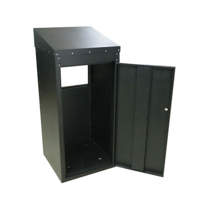 CE Certified Sheet Metal Enclosure Metal Stamping Parts Black Powder Coated Condition