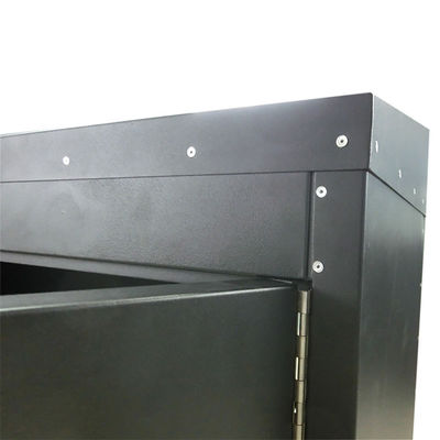 CE Certified Sheet Metal Enclosure Metal Stamping Parts Black Powder Coated Condition