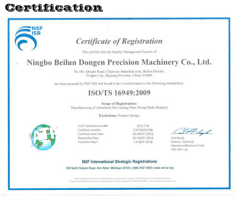 Ningbo Company Location Custom Die Casting for Motorcycle Parts Tolerance Grade 4