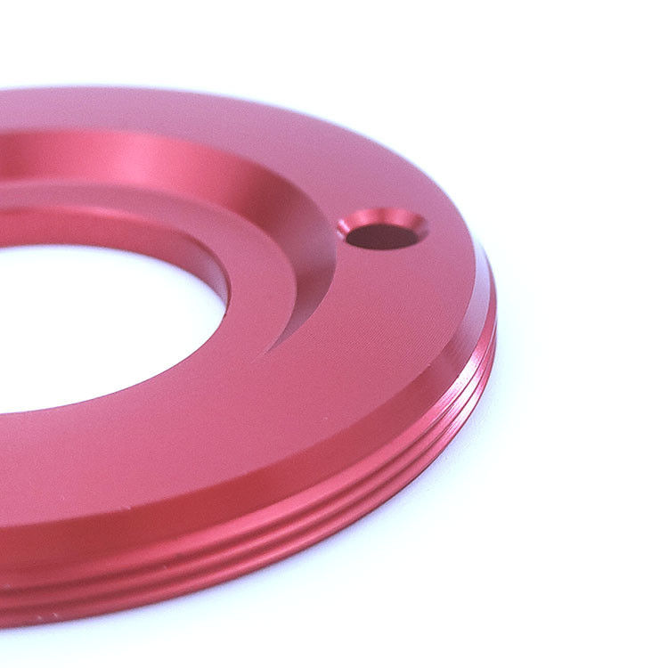 Customized Red Anodized Aluminum Shock Part for UTV ATV Manufactured by CNC Machining